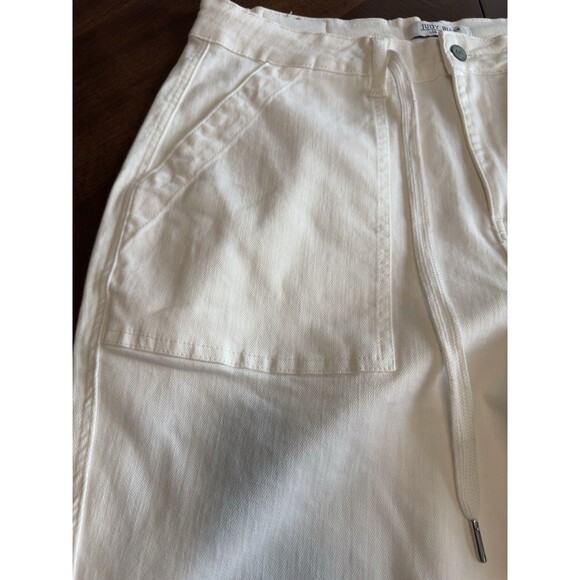 Judy Blue JB88812 Plus White Cuffed Jogger Jeans High Rise Drawstring Size 16W - Picture 7 of 9